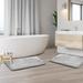 Latitude Run® Steph Ultra Soft Non Slip & Absorbent Memory Foam Bath Rugs Polyester in Gray | 1 H x 17 W in | Wayfair LDER3582 42274811