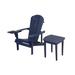 Longshore Tides Artiana Solid Wood Adirondack Chair w/ Table Wood in Blue | 27.75 H x 33 W x 33.75 D in | Wayfair 5A9D3FEAEBB04728B45A3FBBECC07FF5