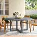 Joss & Main Georgie Powder Coated Aluminum Dining Table Metal in Gray | 29 H x 60 W x 60 D in | Outdoor Dining | Wayfair