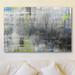 Millwood Pines Paskal 'Misty Lake' Painting Print on Wrapped Canvas in Blue/Gray/Green | 16 H x 24 W x 1.5 D in | Wayfair