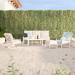 Sunset West Bristol Patio Chair w/ Sunbrella Cushions in Gray/White | 36 H x 27 W x 33 D in | Wayfair SW501-21-FLAX-STKIT