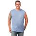 Men's Big & Tall Boulder Creek® Heavyweight Pocket Muscle Tee by Boulder Creek in Heather Blue (Size XL) Shirt