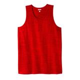 Men's Big & Tall Shrink-Less™ Lightweight Tank by KingSize in Red Marl (Size 3XL) Shirt