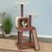 Redwood Cat Tree and Condo, 22" L X 30" W X 53.4" H, 34.1 LBS, Brown