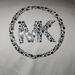 Michael Kors Tops | New Michael Kors Cold Shoulder Studded Emblem Tee | Color: Silver/White | Size: L