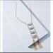 Anthropologie Jewelry | Anthropologie Cadence Jeweled Ladder Necklace | Color: Blue/Gold | Size: Os