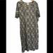 Lularoe Dresses | Lularoe Julia Dress Size:3xl | Color: Cream/Gray | Size: 3x