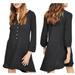 Free People Dresses | Free People Beach Blossom Ribbed Button Up Dress | Color: Black | Size: M