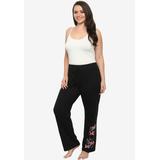 Plus Size Women's Minnie Mouse Bows Icons Lounge Pants by Disney in Black (Size 2X (18-20))