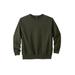 Men's Big & Tall Fleece Crewneck Sweatshirt by KingSize in Deep Olive (Size 7XL)