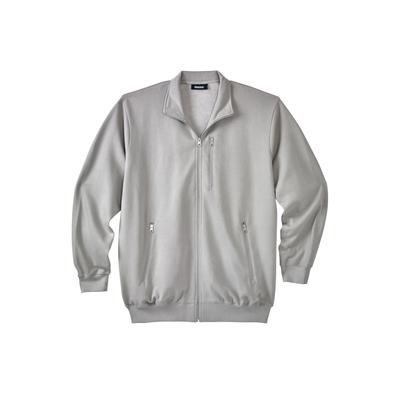 Men's Big & Tall Full-Zip Fleece Jacket by KingSize in Grey (Size 2XL)