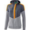 ERIMA Fußball - Teamsport Textil - Jacken Squad Präsentationsjacke Damen, Größe 36 in slate grey/monument grey/new orange