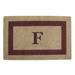 Heavy-duty Coir Single Brown Picture Frame Monogrammed Doormat