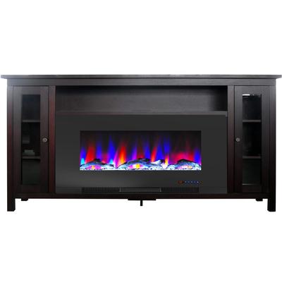 Cambridge Somerset 70-inch Mahogany Electric Fireplace TV Stand