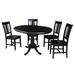 36" Round Extension Dining Table With 4 San Remo Chairs