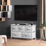 5 Drawer Storage Chest - (White Frame, White Marble)