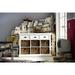 NovaSolo Halifax Coastal White Sideboard with 6 Baskets | Solid Mahogany Frame | 49.21 x 19.69 x 33.46 - 49.21 x 19.69 x 33.46