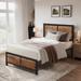 VECELO Platform Queen Size Bed Frame with Wood Headboard