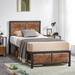 VECELO Platform Queen Size Bed Frame with Wood Headboard