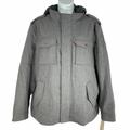 Levi's Jackets & Coats | Levi’s | Wool Blend Flannel Hooded Jacket Pea Coat | Color: Gray | Size: S