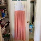 Anthropologie Dresses | Donna Mizani Ballet Pink Maxi Dress Size Medium | Color: Pink/White | Size: M