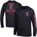 Men's Champion Black Texas Tech Red Raiders Team Stack Long Sleeve T-Shirt