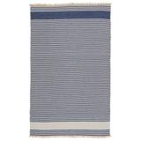 "Vibe by Jaipur Living Strand Indoor/ Outdoor Striped Blue/ Beige Area Rug (7'6""X9'6"") - Jaipur Living RUG150108"