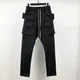 Pantalon de survêtement gothique pour homme pantalon décontracté cargo léger solide noir