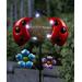 Exhart Bird Feeders Red - Red Ladybug Bird Feeder Solar LED Garden Stake