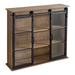 Kate and Laurel Barnhardt Rustic Wall Cabinet with Sliding Glass Doors - 28x30