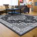 Dream Decor Rugs Serai Center Floral Medallion Gray Ivory Area Rug