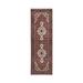 Shahbanu Rugs Red Fish Medallion Design Tabriz Mahi Wool And Silk Hand Knotted Oriental Runner Rug (2'0" x 6'0") - 2'0" x 6'0"