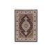 Shahbanu Rugs Tabriz Mahi Fish Medallion Design Black Hand Knotted Wool And Silk Oriental Rug (2'9" x 4'0") - 2'9" x 4'0"