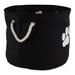 DII Polyester Pet Bin Paw Black Rectangle Large