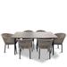 Courtyard Casual Osborne Black Aluminum Outdoor Dining Set