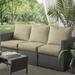 Beige Corded Indoor/ Outdoor Deep Seating Sofa Pillow and Cushion Set - 23 in x 25 in x 5 in