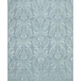 Blue 108 x 72 x 0.25 in Area Rug - Samad Rugs Modern Tibet 3 Floral Hand-Knotted Aqua Area Rug Silk/Wool | 108 H x 72 W x 0.25 D in | Wayfair
