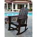 Rosecliff Heights Janes Solid Wood Outdoor Rocking Adirondack Chair in Brown | 42.5 H x 25.5 W x 34.5 D in | Wayfair