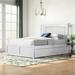 Red Barrel Studio® Aiston Queen Solid Wood Platform Bed Wood in White | 50 H x 64.63 W x 82.5 D in | Wayfair 72EA160B6290457C8EF1E04AD4C61950