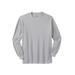 Men's Big & Tall Waffle-Knit Thermal Crewneck Tee by KingSize in Heather Grey (Size 5XL) Long Underwear Top