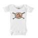 Infant Tiny Turnip White Baltimore Orioles Baseball Crossbats Bodysuit