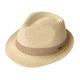 Fancet XL Large Mens Straw Panama Fedora Hat Summer Beach Casual 24" inch Head Derby Women Beige