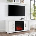 "Camden 48"" Low Profile Tv Stand W/Fireplace Whitewash - Crosley KF100548WW"