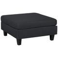 Ottoman en tissu noir pour canapé modulable