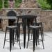 30-inch Indoor/ Outdoor 5-piece Round Metal Table and Stools Set