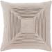 Quadratum Velvet Beige Feather Down or Poly Filled Throw Pillow 20-inch