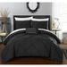 Chic Home Whitley Black 8-Piece Bed in a Bag Duvet Cover with Sheet Set