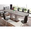 Orren Ellis Prana Extendable Dining Table Wood in Black/Brown/White | 29.5 H in | Wayfair 2C5D6C1740284A1DA8F914FE1E266639