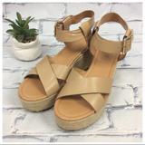 J. Crew Shoes | J.Crew Platform Espadrille Sandals, Size 8.5 | Color: Tan | Size: 8.5