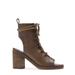 Free People Shoes | Free People Brown Open Toe Leather Booties City Of Lights Size Eu 40 New W/O Box | Color: Brown/Green | Size: 40eu